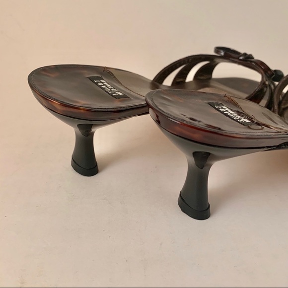 VTG Stuart Weitzman Tortoise Shell Bow Unique Heel - Picture 6 of 7